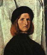 Lorenzo Lotto Portrait of a Young Man   cc oil painting